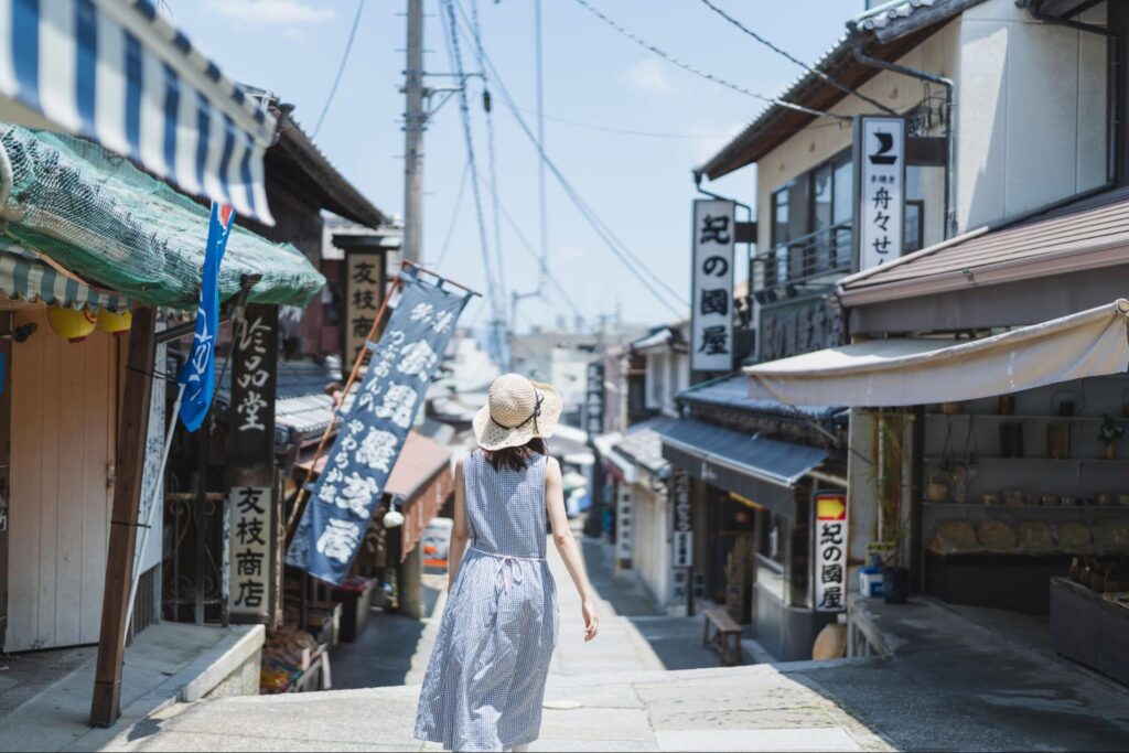 女性のインバウンド観光客
