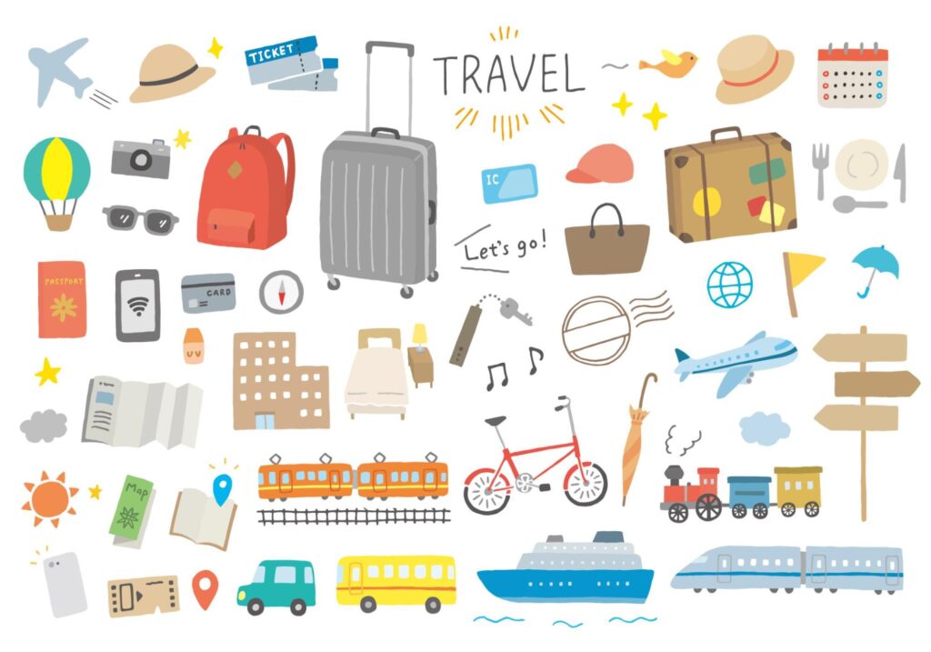 観光旅行のイラスト